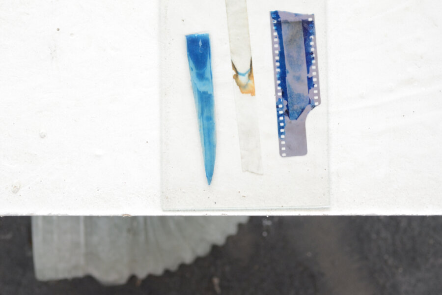 Cyanotype-on-kombucha-SCOBY-chromatography-paper-agar-agar-on-a-film-strip-Michaela-Davidova-2022.jpeg